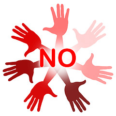 Image showing No Hands Indicates Deny Decline And Stop