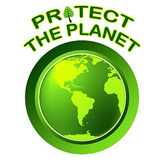 Image showing Protect World Indicates Planet Worldwide And Globalization