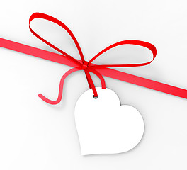 Image showing Gift Tag Shows Greeting Card And Blank