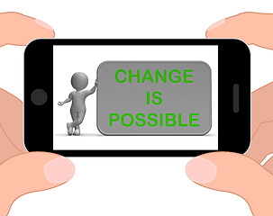 Image showing Change Is Possible Phone Means Rethink And Revise