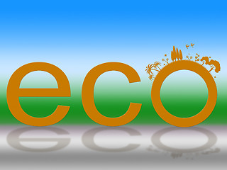 Image showing Nature Word Means Go Green And Countryside