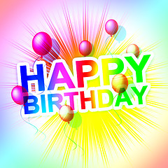 Image showing Happy Birthday Shows Greeting Happiness And Parties