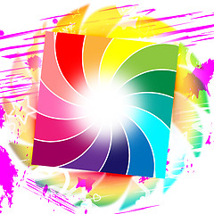 Image showing Background Spiral Represents Swirl Colorful And Colors