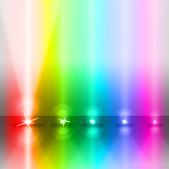 Image showing Color Stage Shows Lightsbeams Of Light And Colorful