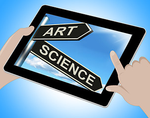 Image showing Art Science Tablet Means Creative Or Scientific