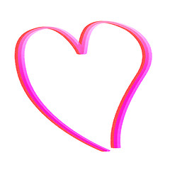 Image showing Heart Copyspace Represents Valentine\'s Day And Blank