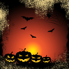 Image showing Bats Pumpkin Shows Trick Or Treat And Celebration