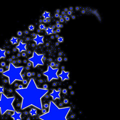 Image showing Blue Background Indicates Outer Space And Backdrop