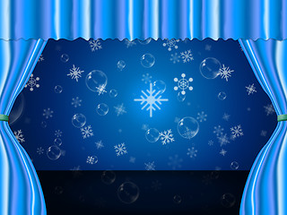 Image showing Snowflake Copyspace Indicates Ice Crystal And Celebrate