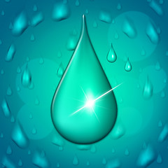 Image showing Rain Drop Represents Showers Drip And Wet