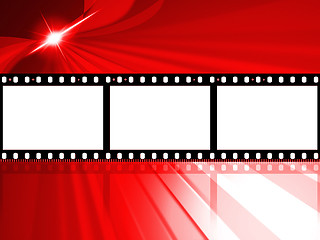 Image showing Red Glow Represents Camera Film And Celluloid