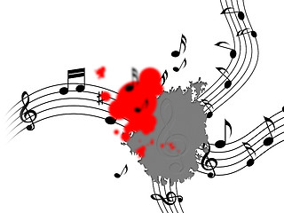 Image showing Splat Music Shows Musical Note And Clef