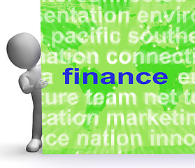 Image showing Finance Word Cloud Sign Shows Money Investment