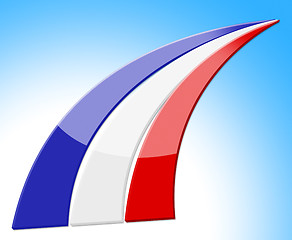 Image showing France Flag Indicates Patriot National And Stripes