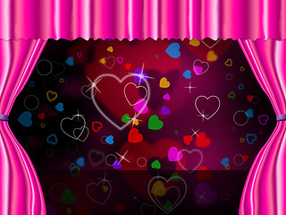 Image showing Heart Copyspace Means Theater Stage And Broadway