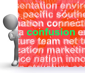 Image showing Confusion Word Cloud Sign Means Confusing Confused Dilemma