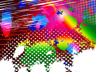 Image showing Paint Color Indicates Splashed Splatter And Splashing