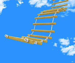 Image showing Ladder Climb Means Upwards Steps And Victors