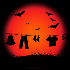 Image showing Halloween Bat Represents Trick Or Treat And Abstract
