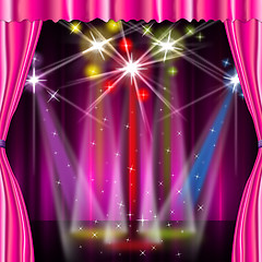 Image showing Color Spotlight Means Stage Lights And Vibrant