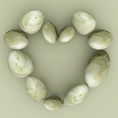 Image showing Spa Stones Indicates Valentine\'s Day And Healthy