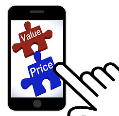 Image showing Value Price Puzzle Displays Worth And Cost Of Product