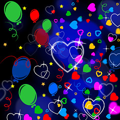Image showing Background Heart Means Valentine Day And Backgrounds