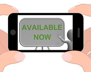 Image showing Available Now Phone Shows Availability And In Stock