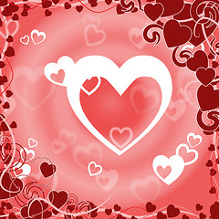 Image showing Background Heart Shows Valentines Day And Abstract