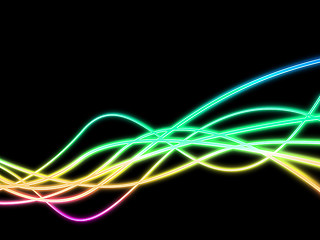 Image showing Neon Background Represents Illuminated Glowing And Twist