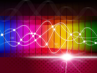 Image showing Waveform Spectrum Represents Color Guide And Abstract