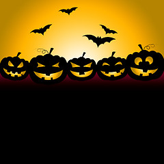 Image showing Bats Halloween Indicates Trick Or Treat And Celebration