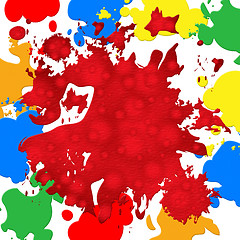 Image showing Paint Color Shows Backdrop Blot And Vibrant