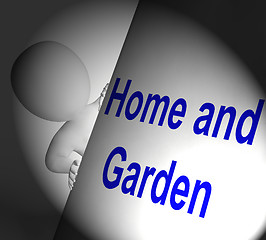 Image showing Home And Garden Sign Displays Indoors And Outdoors Design