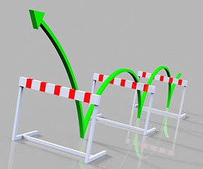 Image showing Win Hurdle Represents Overcome Problems And Challenge