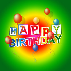 Image showing Happy Birthday Shows Cheerful Party And Congratulating