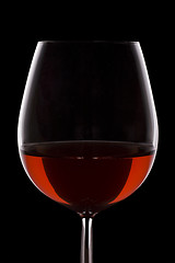 Image showing Red wine glass