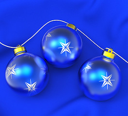 Image showing Xmas Balls Shows Merry Christmas And Baubles