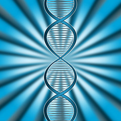 Image showing Dna Rays Indicates Genetic Code And Beam