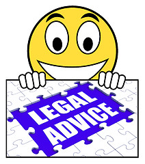 Image showing Legal Advice Sign Shows Expert Or Lawyer Assistance Online