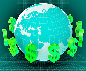 Image showing Forex Dollars Shows Exchange Rate And Currency