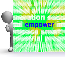 Image showing Empower Word Cloud Sign Means Encourage Empowerment