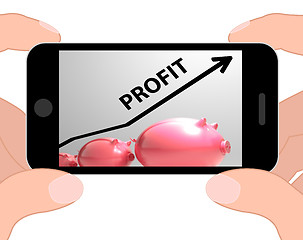 Image showing Profit Arrow Displays Sales And Earnings Projection