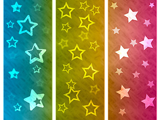 Image showing Color Background Shows Star Colourful And Spectrum