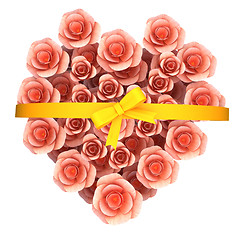 Image showing Roses Gift Represents Greeting Romance And Valentines