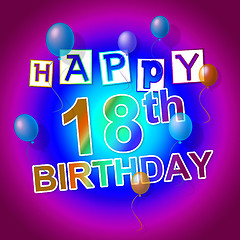 Image showing Happy Birthday Represents Cheerful Fun And Celebrations