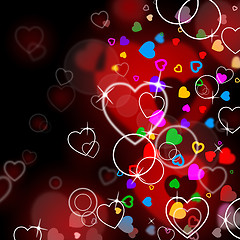 Image showing Heart Background Indicates Backgrounds Affection And Passion