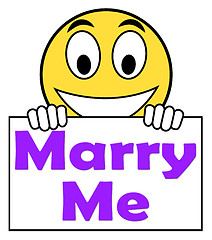 Image showing Marry Me On Sign Means Wedding Proposal