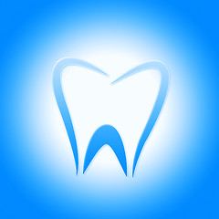 Image showing Tooth Icon Represents Dentist Icons And Root