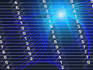 Image showing Tech Numbers Shows Count Digits And Numerals